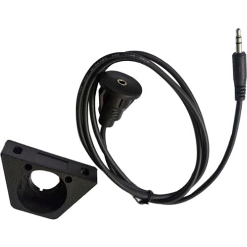 1M 3.5mm Jack Male to Female AUX Cable Waterproof Flush Mount Aux Extension Cables With Bracket Supports Car Boat Trailer