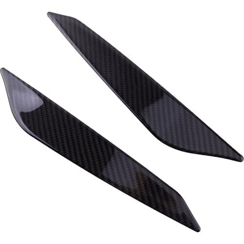 1 Pair Gear Shift Side Sticker Center Console Panel Cover Trim Carbon Fiber Black Fit for Audi A4 B9 2017 2018 2019