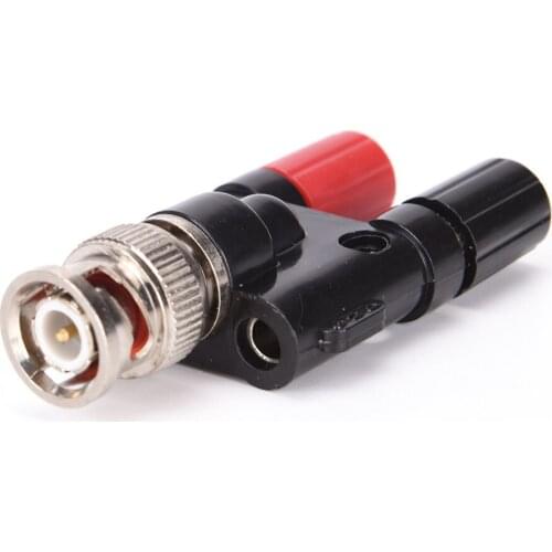 1pc BNC Male to 4MM Twin Dua Binding Posts Banana Plug Jack Female Coaxial Adapte Connector