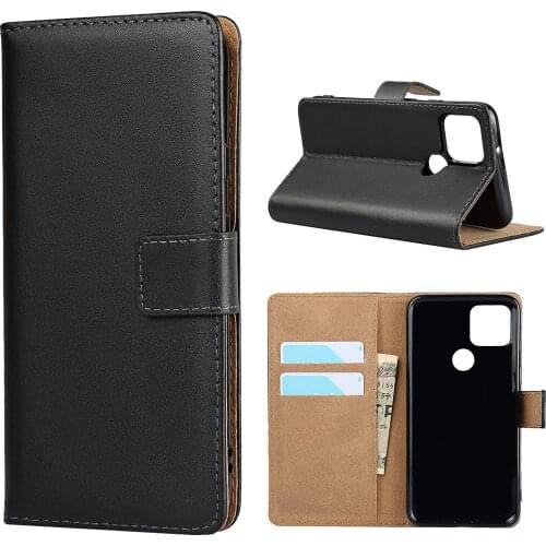 10pcs/Lot Phone CaseS Genuine Real Leather Wallet Case For Google Pixel 5 4 4A 3A XL 5G