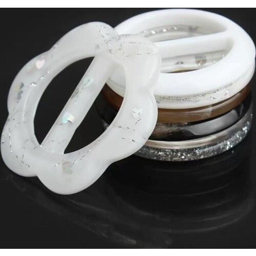10pcs Resin Waist Buckles Round Buttons T-shirt Corner Knotted Buckle Ring Ribbon Silk Scarf Adjustment Button Accessories