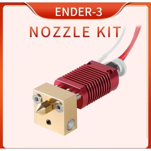 3D Printer Parts MK10 Assembled 1.75mm Extruder Hotend Kit Aluminum Heating Block 0.4mm Nozzle Set for Ender-3/Ender-3 PRO