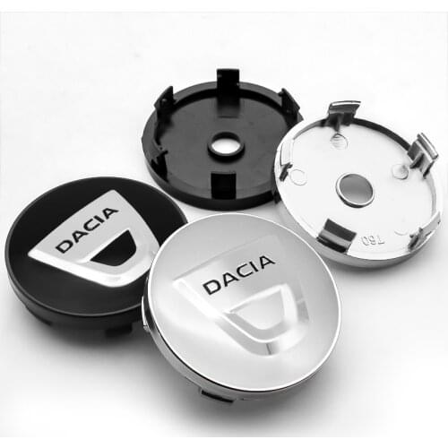 4PCS 60MM Car Wheel Center Hub Caps 56MM Emblem Sticker Decal For Dacia Duster Logan Sandero 2 Mcv Sandero Auto Accessories
