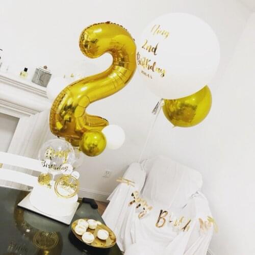 42 inch Giant Gold Number Balloon 1 2 3 4 5 6 7 8 9 0 Digital Birthday Party Wedding Anniversary Engagement Kids Decoartion
