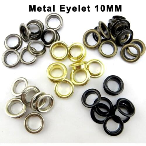 75PCS 10MM 5Color Metal Eyelet Washer Leather Craft Repair Grommet Round Eye Rings Shoes Bag Clothing Leather Belt Hat ME-04X