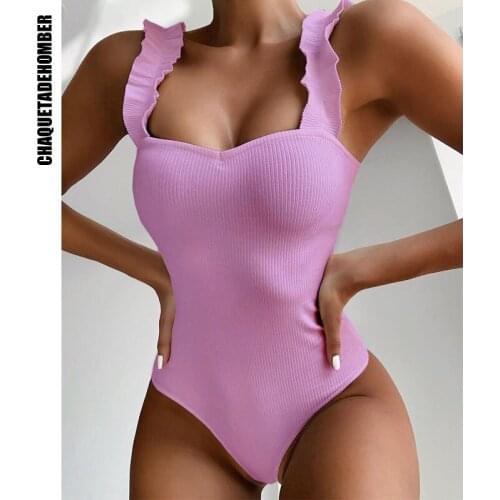 One Piece Swimsuit 2021 Sexy Women Swimwear Female Solid Thong Bathing Suit Swimming Suits Monokini Beachwear Swimsuit