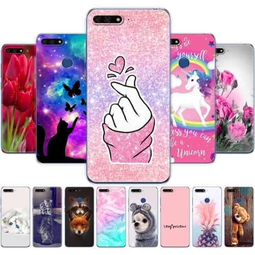 For Huawei Y6 2018 Case 5.7 inch Atu-L21 Silicon Soft TPU Back Phone Case Cover for huawei Y6 Prime 2018 Protective Coque Bumper