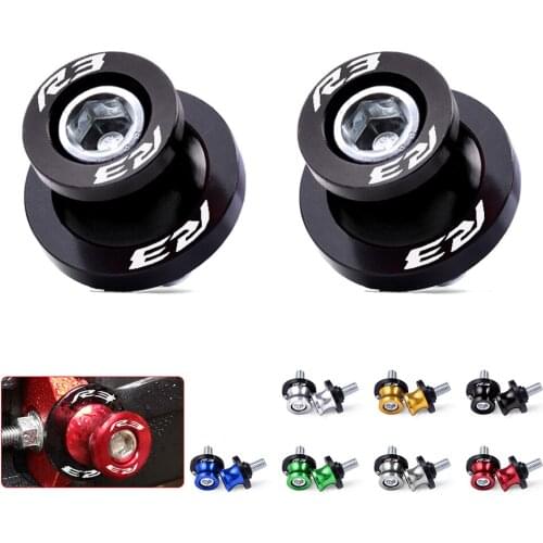 For Yamaha YZF R3 YZFR3 YZF-R3 2002-2020 Motorcycle Swingarm Spools 6MM Stand Screws CNC Aluminum Motorcycle Accessories
