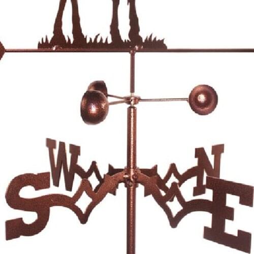 Wrought Iron Farm Durable Weather Vane with Giraffe Garden Stake Decor