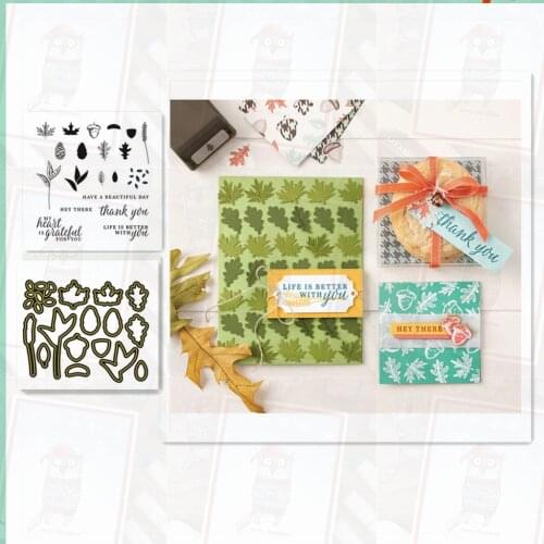 Beautiful Autumn Metal Cutting Dies and Stamps Stencils DIY Scrapbooking Dies Metal Album Decor Embossing Paper Cards Craft Dies