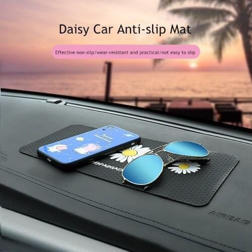 Fresh daisy car creative female male perfume bottle mobile phone anti-slip pad car dashboard anti-slip mat