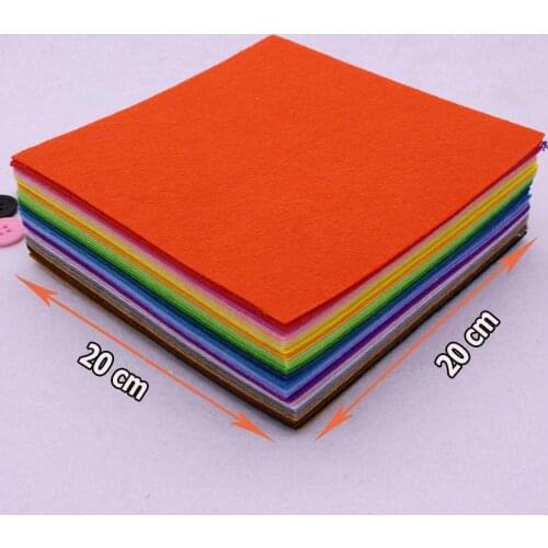 Square 40 Colors 1mm Hard Felt ,Polyester Fabric,Handmade DIY Not Woven Cloth Fieltro Feltro