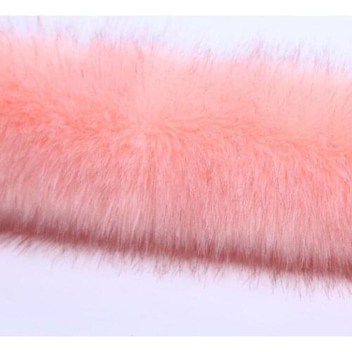 Multicolor Green Yellow Long Pile 4-5cm Imitation Dyed Tip Fox Fur Plush Faux Fur Fabric DIY Shoes Coat Collar Vest Pillow Toy