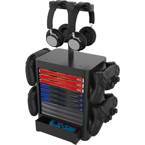 Nintendo Switch PS5 / PS4 / XBOX series CD disc headphone storage rack multifunctional game holder for game accessories