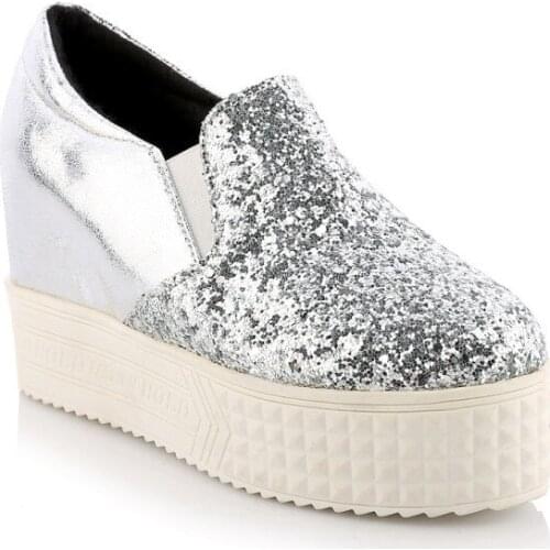 2018 new spring leisure wedge high heel platform size code 31-43 students leisure shoes 1230