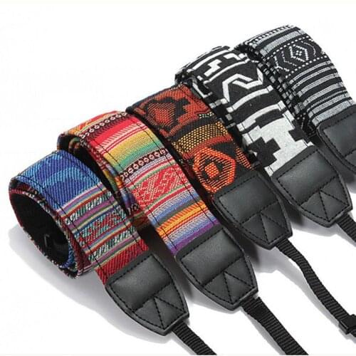 2020 new 3 in 1 Camera Straps Vintage Hippie Style Canvas Shoulder Neck Durable Cotton for Nikon/Pentax/Sony/Canon DSLR Camera