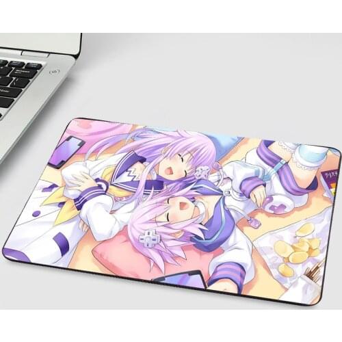 Mairuige Hot Anime Game Hyperdimension Neptunia Pattern Mousepad Noire Cute Anime Style Mice Mat Improve Mouse Speed Gaming Mat