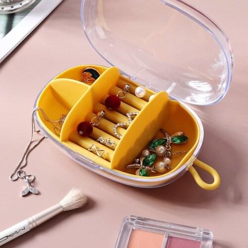 Simple jewelry box earrings creative portable jewelry storage box earrings earrings ring small jewelry box Travel Cosmetic