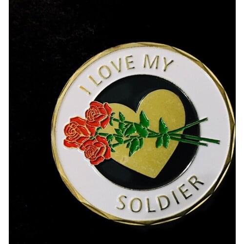 DUTY HONOR COUNTRY US Soldier Army Double-sided Paint Three-dimensional Metal Medallion Gold Silver Color Paint Challenge Coin