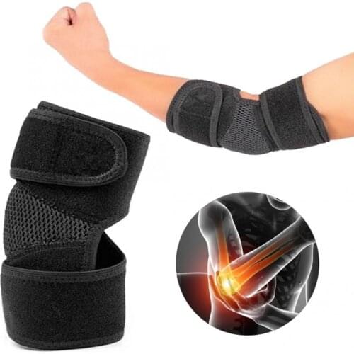 Adjustable Elbow Support Wrap Brace Strap Basketball Tennis Gym Sports Elastic Elbow Injury Sprain Protector Sleeve Pain Relief