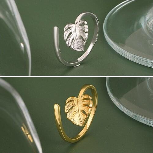 Rattan Leaf Opening Ring Women Fresh Branch Leaf Finger Ring Personality Fashion Female Trendy Rings Jewellery Bagues M4