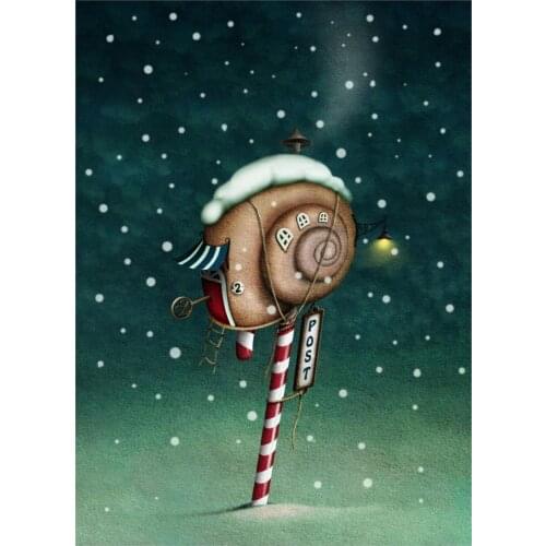 VinylBDS 5X7FT Christmas Snow Photography Backdrop Children Backgrounds Stuio Prop