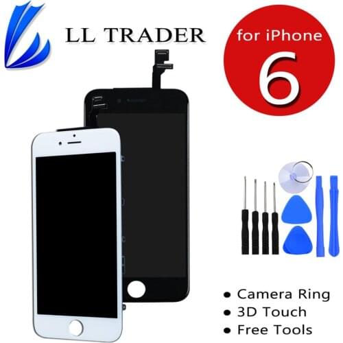 For iPhone 6 LCD Display Screen Replacement Touch Digitizer Assembly 3D Touch Free Shipping+ Free Tools Black White