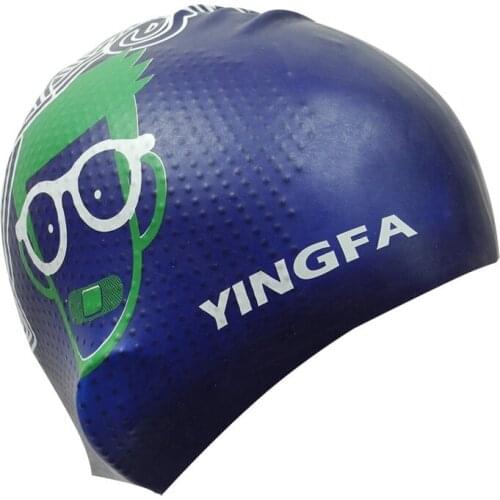 Unisex Adult Sporty Swimming Cap Particle Swimming Hat Pool Wear Men and Women Protect Ears Bathing Caps Peking Opera Make Ups