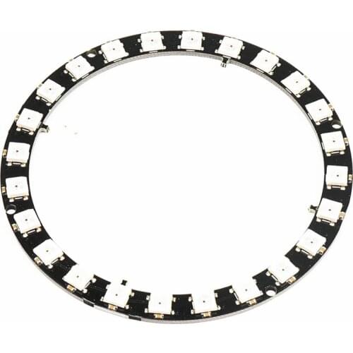 WS2812B RGB LED Ring 12/24Bits WS2812 5050 RGB LED Lights with Integrated Driver Module for Arduino 16bit LED Lamp Panel Module