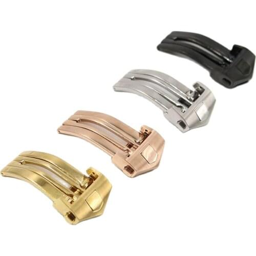 CARLYWET 18 20mm Silver Color Stainless Steel Watch Band Deployment Clasp For Less 2mm Rubber Leather Strap Belt For Tag Heuer