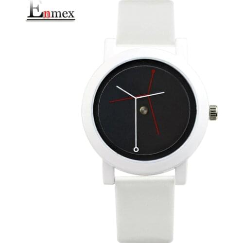 2017 Enmex creative design neutral wristwatch branch concept brief hit color simple face nature fashion quartz lady watches