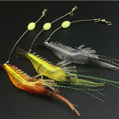 1pcs 9cm Artificial Bait Shrimp Simulation Soft Prawn Lure Hook Tackle Bait Fishing Lures