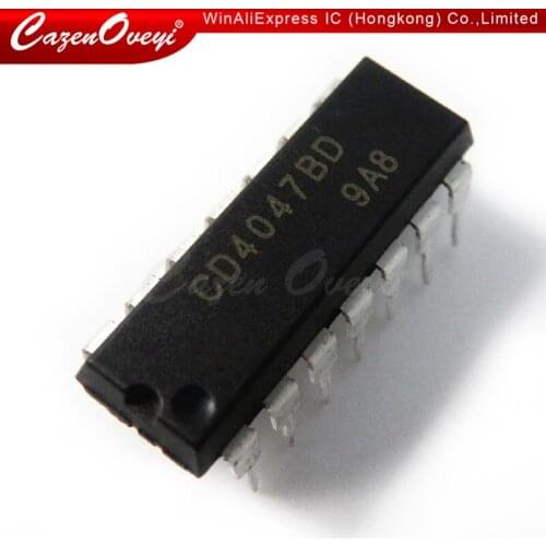 10pcs/lot CD4047BE DIP14 CD4047 DIP 4047BE new and original IC In Stock
