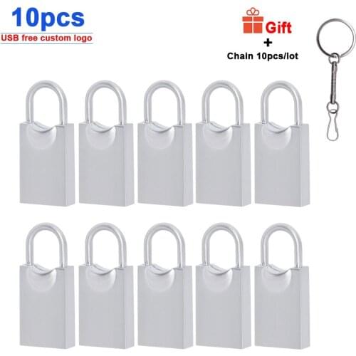 10pcs/lot pen drive 128GB Key usb flash drives 32GB pendrive 64GB flash usb memory 16GB cle usb stick pen 8GB For wedding