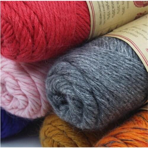 400g/Lot mix colors in a pack Alpaca Wool Thick Yarns Knitting Natural Mink Cashmere Yarn Merino Woolen Hand Knit Laine