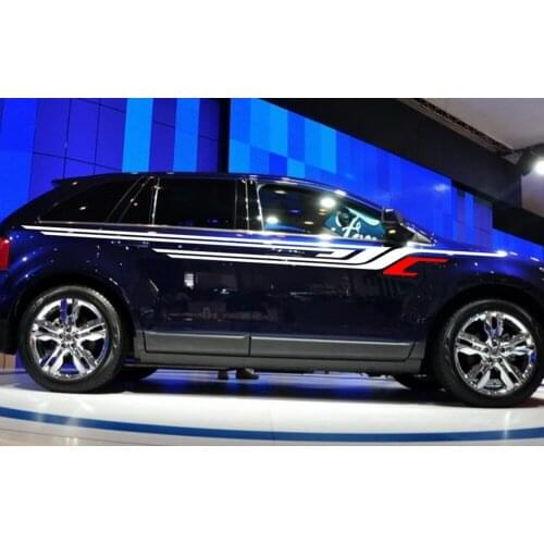 Car Decals Stripes Racing 126'' for EDGE Vinyl Graphics Upper Door stickers CB141