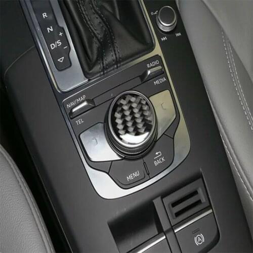 For Audi A3 2014-2018 100% Real Carbon Fiber Car Air Conditioner Switch Knob Panel/Central Control/Multimedia Cover Trims