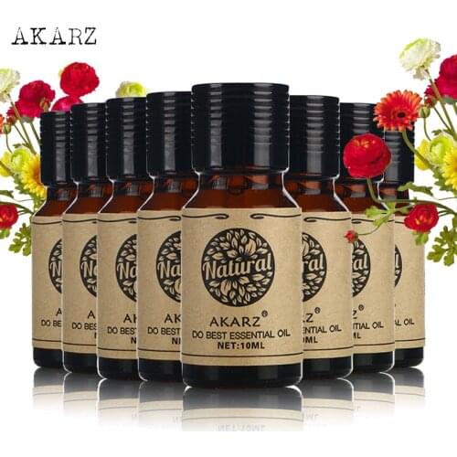 AKARZ value meals Bergamot Vanilla Frangipani Lotus Violet Neroli Apple Cypress skin essential oil 10ml*8