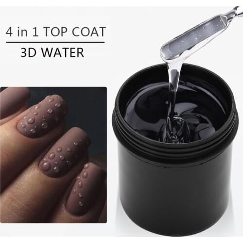 MSHARE 3D Raindrop Water-drops Water Drop Blood Drip Nails Gel No Wipe Top Coat Wihout Sticky Layer Multifunction in 1 5oz