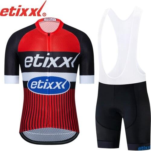 ETIXXL 2021 Cycling Set Bike Uniform Summer Mans Cycling Jersey Kits Road Bicycle MTB Suit Wear High Density Sponge Pad
