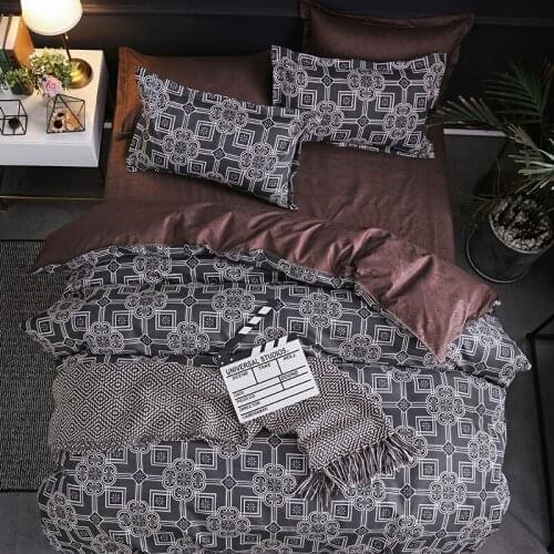New Design Women Men Modern Luxury Bedding Set 3pcs Geometric Pattern Duvet Cover Set Pillowcase Au Eu Us Twin Queen King Size