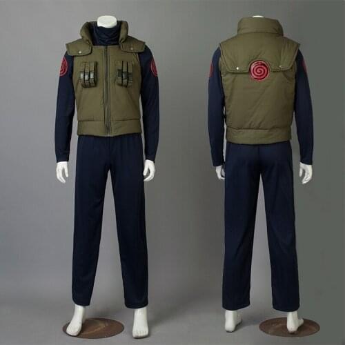 Adult Man Superhero Ninja Hatake Kakashi Cosplay Costume Clothings Halloween Full Props Suit