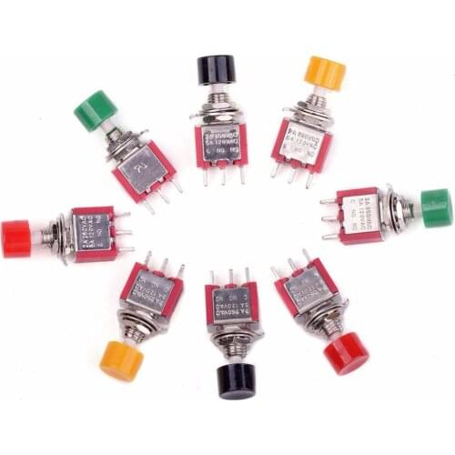 Momentary Push Button Switch AC 2A 250V/5A 120V NO/NC