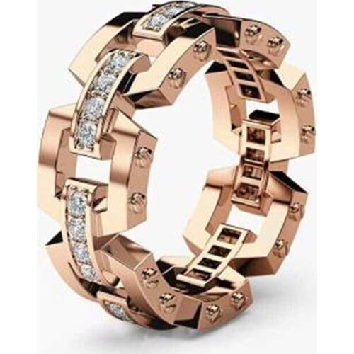 Milangirl Geometric Ancient Rome Stylish Accessories Finger Rings Three Color Available Luxury Hollow Out Unisex Jewelry Ring