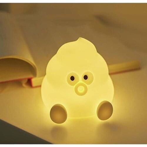 Cartoon Poop Night Light USB LED Night Lamp Decor Lamp For Kids Bedroom Nursery Room Drop shipping