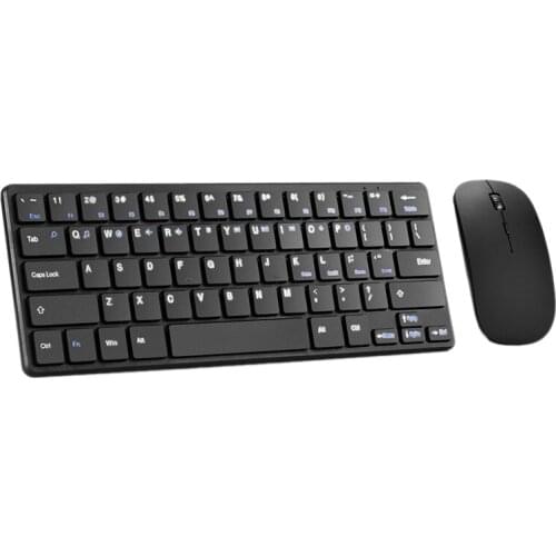 Keyboard and Mouse Set, Mini Five-Row Wireless Set Suitable for Laptops and Tablets