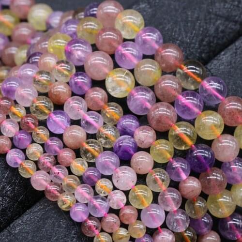 6/8/10 Genuine Natural Super Seven Crystal Beads For Jewelry Making Round Loose Ultra-heptacrystal Stone Beads DIY Bracelet