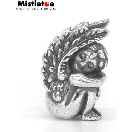 Mistletoe Genuine 925 Sterling Silver Angels dream Charm Bead Fit Redbalifrog ACA Troll And Pan Bracelet Jewelry