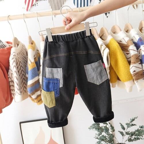 Thick Girls Jeans Baby Kids Jeans for Children Boys Girls Leggings Kids Thick Fleece Pants Toddler Pants Girls Pants Winter 1-5Y