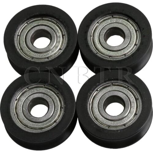CNBTR 4x U-type Groove Bearing 625ZZ Guide Pulley Load-bearing 63KG 20x5x7mm